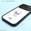 Japan Peanuts IIIIfit Plump Frame iPhone 18 Pro / 17 Pro Case - Snoopy : Black - 3