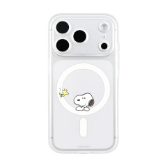 Japan Peanuts IIIIfit Plump Frame iPhone 18 Pro / 17 Pro Case with MagSafe - Snoopy : Clear