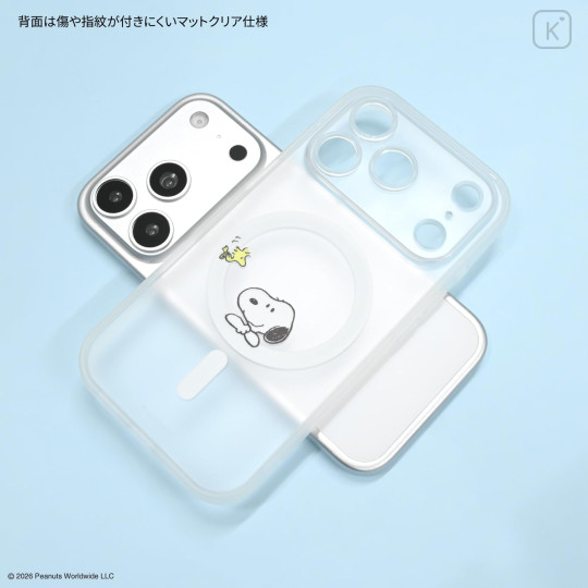 Japan Peanuts IIIIfit Plump Frame iPhone 18 Pro / 17 Pro Case with MagSafe - Snoopy : Clear - 2