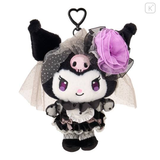 Japan Sanrio Original Mascot Holder - Kuromi : All Black Kuromi Mode Gothic - 1