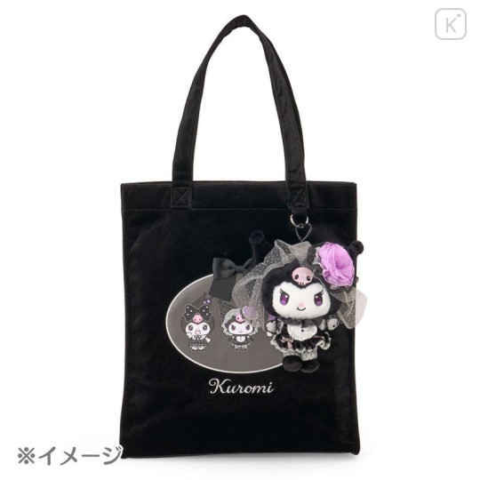 Japan Sanrio Original Mascot Holder - Kuromi : All Black Kuromi Mode Gothic - 4