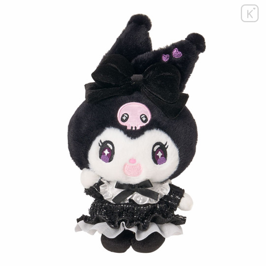 Japan Sanrio Original Mascot Holder - Kuromi : All Black Kuromi Mode Girly - 1