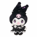 Japan Sanrio Original Mascot Holder - Kuromi : All Black Kuromi Mode Girly - 1