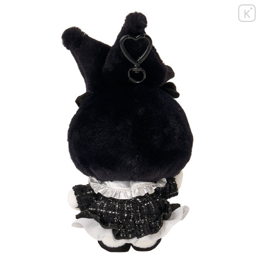 Japan Sanrio Original Mascot Holder - Kuromi : All Black Kuromi Mode Girly - 2