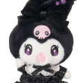 Japan Sanrio Original Mascot Holder - Kuromi : All Black Kuromi Mode Girly - 3