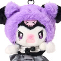 Japan Sanrio Original Mascot Holder - Kuromi : All Black Kuromi Mode Casual - 3