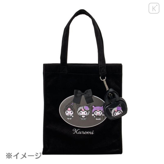 Japan Sanrio Original Mini Bag Charm - Kuromi : All Black Kuromi Mode Gothic - 4