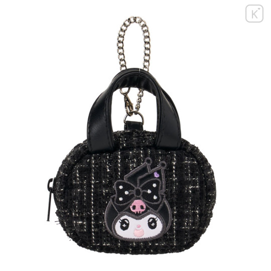 Japan Sanrio Original Mini Bag Charm - Kuromi : All Black Kuromi Mode Girly - 1