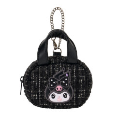 Japan Sanrio Original Mini Bag Charm - Kuromi : All Black Kuromi Mode Girly