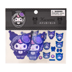 Japan Sanrio Original Sticker Set - Kuromi : All Black Kuromi Mode Gothic