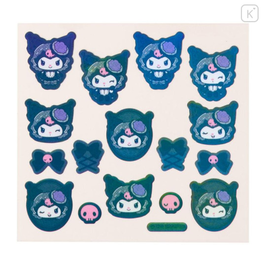 Japan Sanrio Original Sticker Set - Kuromi : All Black Kuromi Mode Gothic - 4