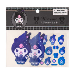 Japan Sanrio Original Sticker Set - Kuromi : All Black Kuromi Mode Girly