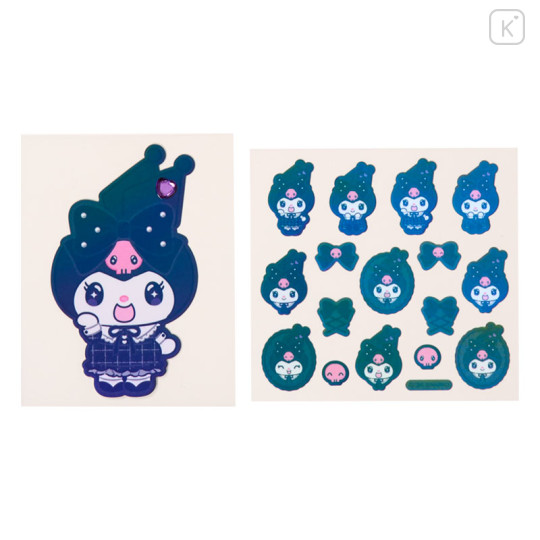Japan Sanrio Original Sticker Set - Kuromi : All Black Kuromi Mode Girly - 2