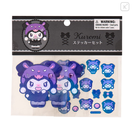 Japan Sanrio Original Sticker Set - Kuromi : All Black Kuromi Mode Casual - 1