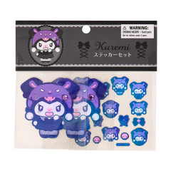 Japan Sanrio Original Sticker Set - Kuromi : All Black Kuromi Mode Casual