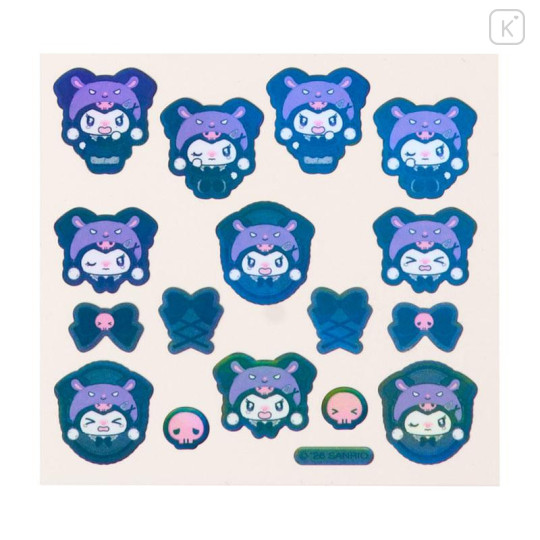 Japan Sanrio Original Sticker Set - Kuromi : All Black Kuromi Mode Casual - 4
