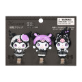 Japan Sanrio Original Bangs Clip Set - Kuromi : All Black Kuromi Mode - 1
