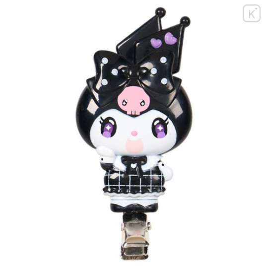 Japan Sanrio Original Bangs Clip Set - Kuromi : All Black Kuromi Mode - 5