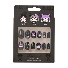 Japan Sanrio Original Nail Tips - Kuromi : All Black Kuromi Mode