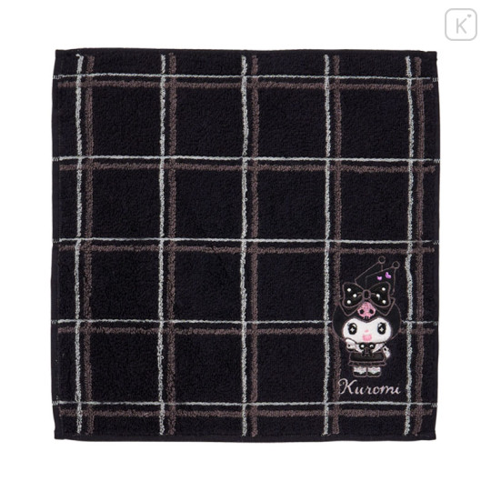Japan Sanrio Original Mini Towel - Kuromi : All Black Kuromi Mode - 1