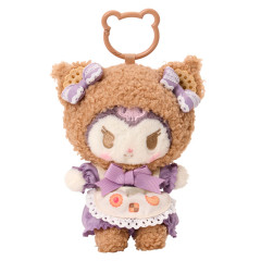 Japan Sanrio Original Mascot Holder - Kuromi : Cookie Fluffy Bear