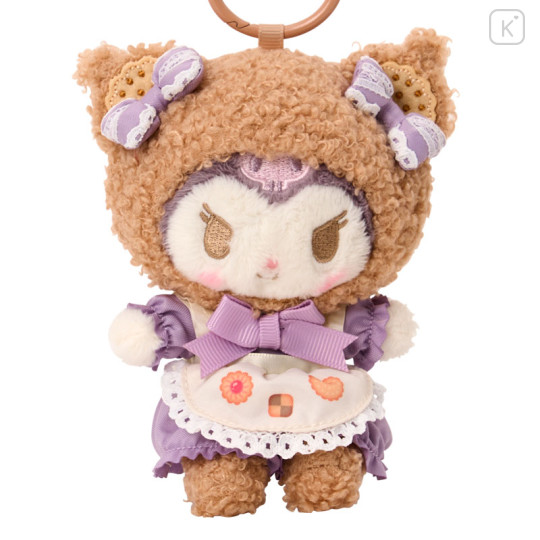 Japan Sanrio Original Mascot Holder - Kuromi : Cookie Fluffy Bear - 2