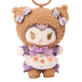 Japan Sanrio Original Mascot Holder - Kuromi : Cookie Fluffy Bear - 2