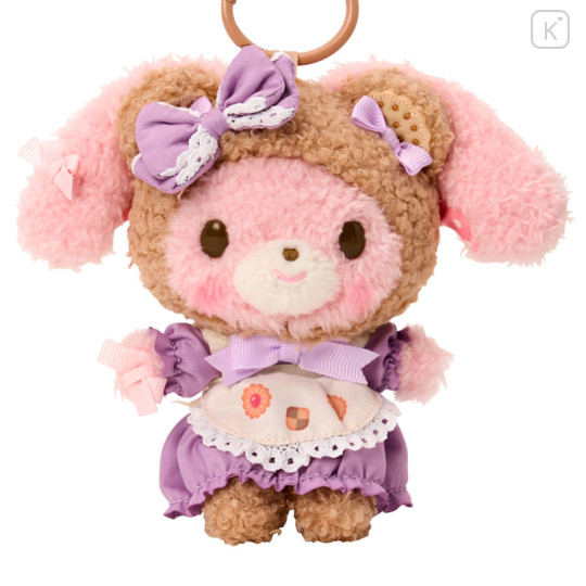 Japan Sanrio Original Mascot Holder - Bonbonribbon : Cookie Fluffy Bear - 2
