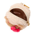 Japan Sanrio Original Mini Pouch with Carabiner - Hello Kitty : Cookie Fluffy Bear - 3
