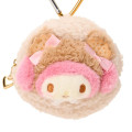 Japan Sanrio Original Mini Pouch with Carabiner - My Melody : Cookie Fluffy Bear - 4