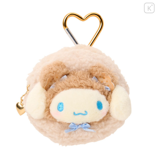 Japan Sanrio Original Mini Pouch with Carabiner - Cinnamoroll : Cookie Fluffy Bear - 1