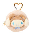Japan Sanrio Original Mini Pouch with Carabiner - Cinnamoroll : Cookie Fluffy Bear - 1