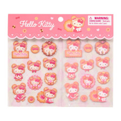 Japan Sanrio Original Sticker Set - Hello Kitty : Cookie Fluffy Bear