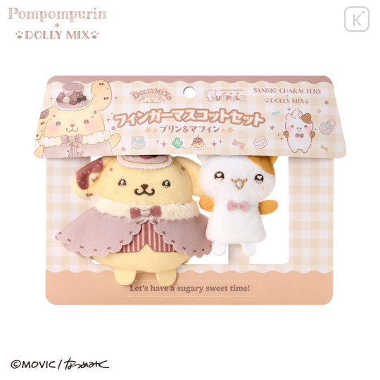 Japan Sanrio Dolly Mix Finger Mascot Puppela Set - Pompompurin - 1