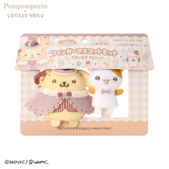 Japan Sanrio Dolly Mix Finger Mascot Puppela Set - Pompompurin