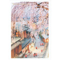 Japan Mini Santa Christmas Card - Kyoto Cherry Blossoms - 1