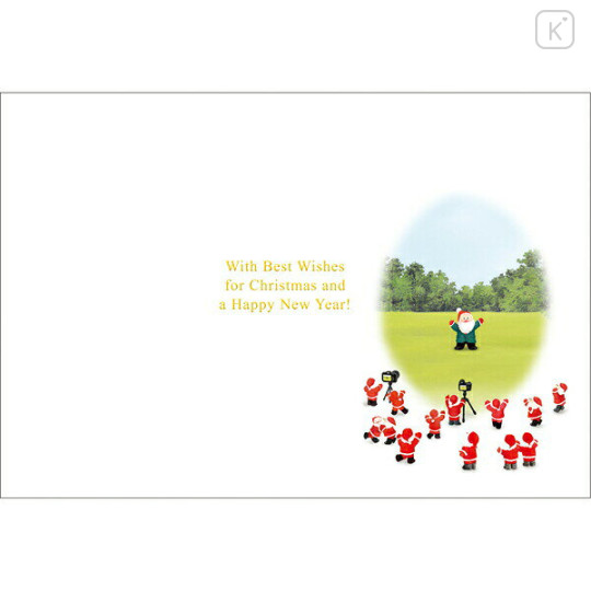 Japan Mini Santa Christmas Card - Golf - 2