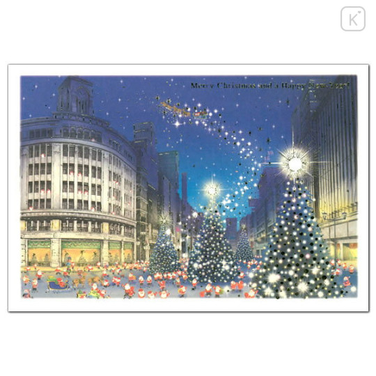Japan Mini Santa Christmas Card - Ginza - 1