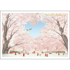 Japan Mini Santa Christmas Card - Hirosaki Park