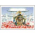 Japan Mini Santa Christmas Card - Portable Shrine - 1