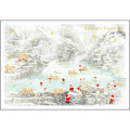Japan Mini Santa Christmas Card - Jigokudani - 1
