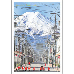 Japan Mini Santa Christmas Card - Fuji Michi Honcho Street