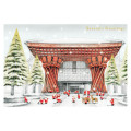 Japan Mini Santa Christmas Card - Kanazawa Station - 1