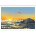 Japan Mini Santa Christmas Card - Mt. Fuji C - 1