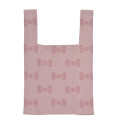 Japan Disney Jacquard Woven Mini Tote Bag - Marie : Face Pink Knit Bag - 2