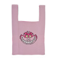 Japan Disney Store Jacquard Woven Mini Tote Bag - Cheshire Cat : Face Pink Knit Bag - 1