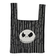 Japan Disney Jacquard Woven Mini Tote Bag - Jack Skellington : Face Knit Bag