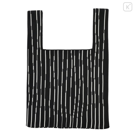 Japan Disney Jacquard Woven Mini Tote Bag - Jack Skellington : Face Knit Bag - 3