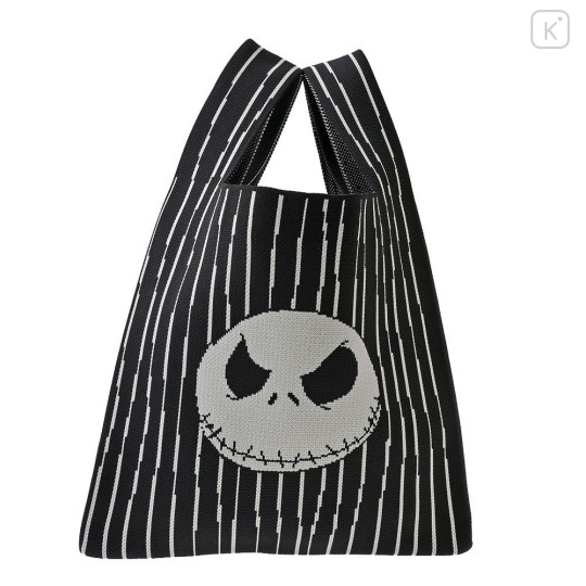Japan Disney Jacquard Woven Mini Tote Bag - Jack Skellington : Face Knit Bag - 4