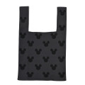 Japan Disney Store Jacquard Woven Mini Tote Bag - Mickey : Face Black Knit Bag - 2